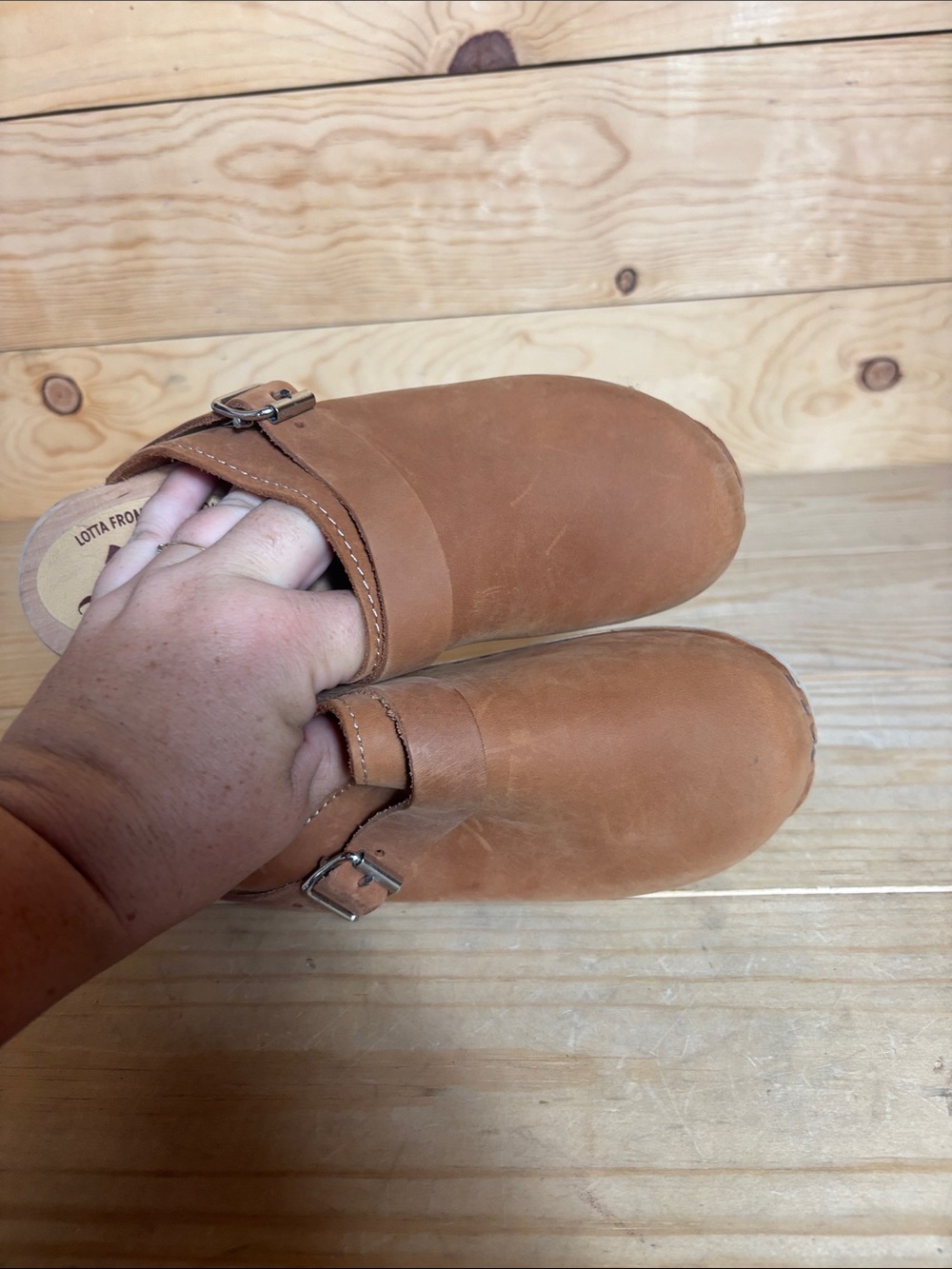 Lotta Stockholm brown leather clogs size 37 - Picture 9 of 9